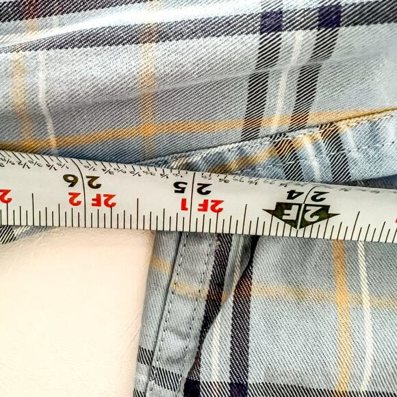 Eddie Bauer Relaxed Fit Tall XL Blue Plaid Longsleeve Button Down 100 Cotton EUC - Picture 7 of 8